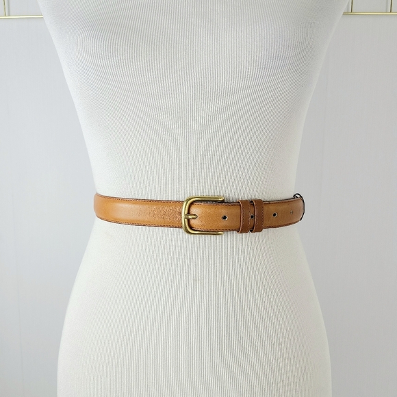 Coach Accessories - Coach British Tan Brown Cowhide Leather Brass Buckle Made in USA Vintage Belt